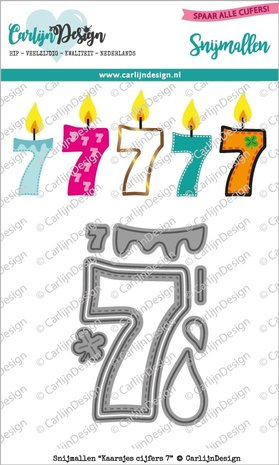 CarlijnDesign Dies Candles Numbers 7 (CDSN-0147) (DISCONTINUED) CarlijnDesign Dies Candles Numbers 7 (CDSN-0147) (DISCONTINUED)