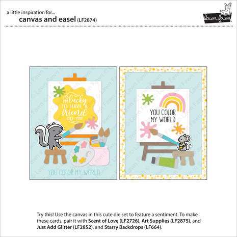 Lawn Fawn Canvas and Easel Dies (LF2874) (DISCONTINUED)