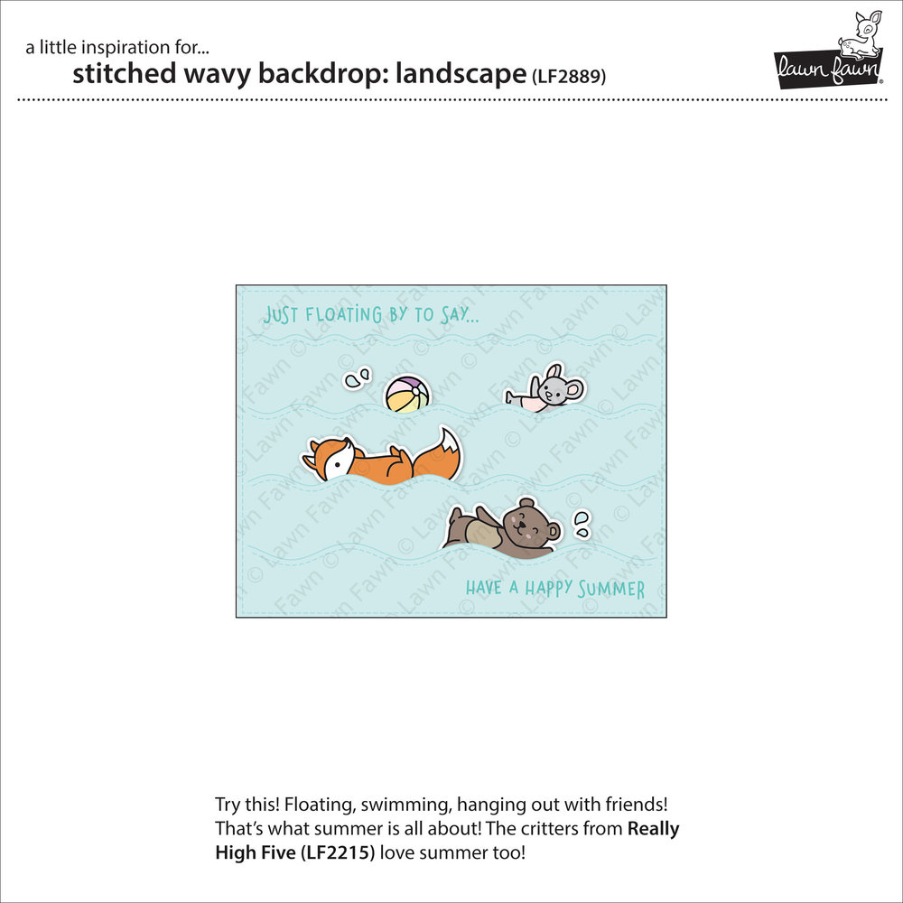Lawn Fawn Stitched Wavy Backdrop: Landscape Dies (LF2889) (DISCONTINUED)