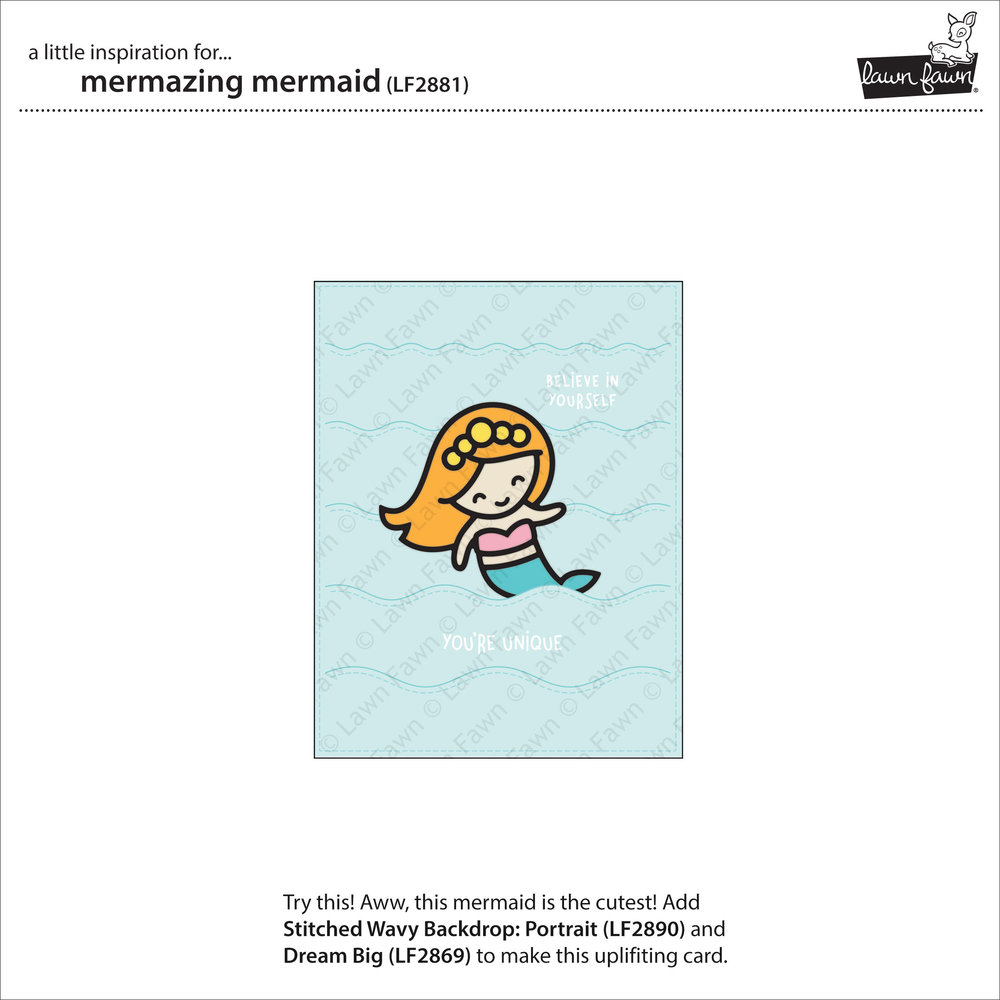 Lawn Fawn Mermazing Mermaid Dies (LF2881) (DISCONTINUED)