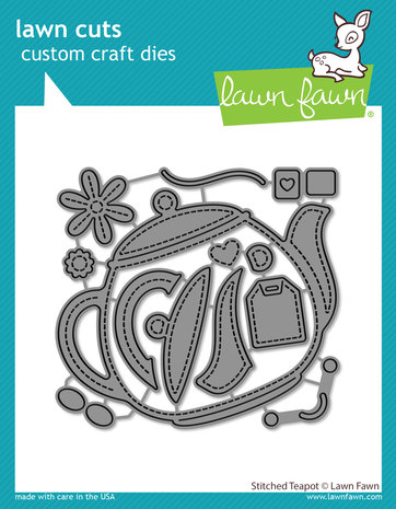 Lawn Fawn Stitched Teapot Dies (LF2877) (OUTLET)