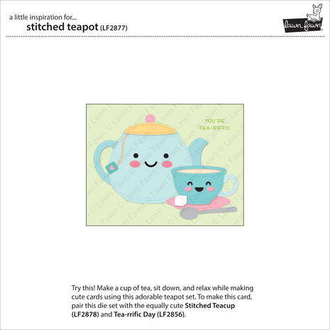 Lawn Fawn Stitched Teapot Dies (LF2877) (OUTLET)