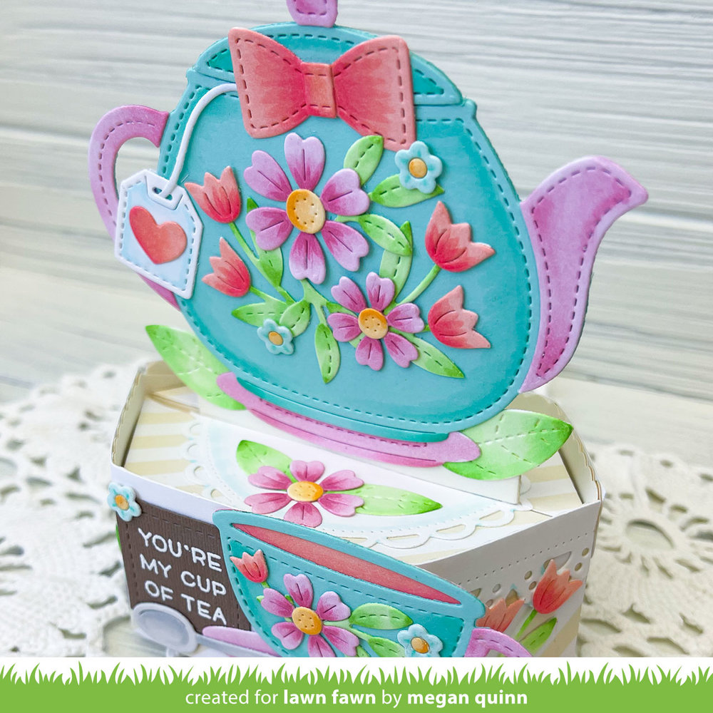 Lawn Fawn Stitched Teapot Dies (LF2877) (OUTLET)