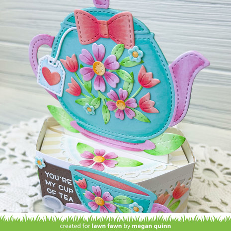 Lawn Fawn Stitched Teapot Dies (LF2877) (OUTLET)