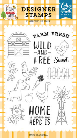 Echo Park Wild And Free Clear Stamps (FF280046) (OUTLET)