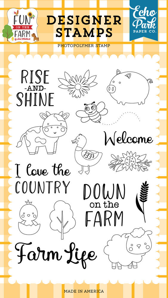 Echo Park Rise And Shine Clear Stamps (FF280045) (OUTLET)