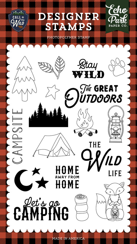 Echo Park Stay Wild Clear Stamps (COW281043) (OUTLET)