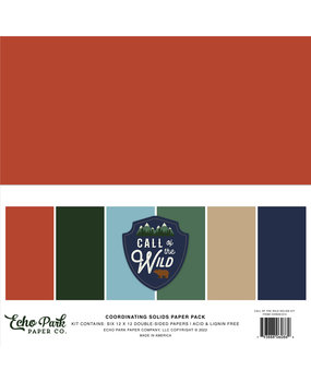 Echo Park Call Of The Wild 12x12 Inch Coordinating Solids Paper Pack (COW281015) (DISCONTINUED)