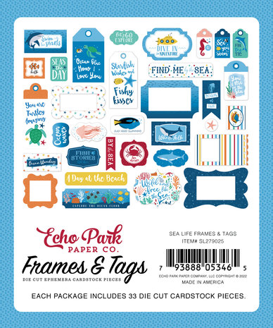 Echo Park Sea Life Frames & Tags (SL279025) (OUTLET)