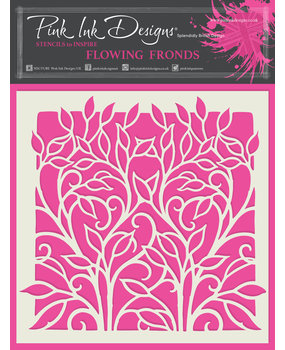 Pink Ink Designs Flowing Fronds Stencil (PINKST015) (OUTLET)