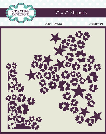 Creative Expressions Stencil 7x7 Inch Star Flower (CEST072) (OUTLET) Creative Expressions Stencil 7x7 Inch Star Flower (CEST072) (OUTLET)
