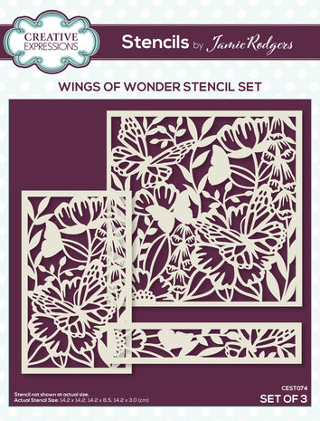 Creative Expressions Jamie Rodgers Stencil Wings Of Wonder (CEST074) (OUTLET)