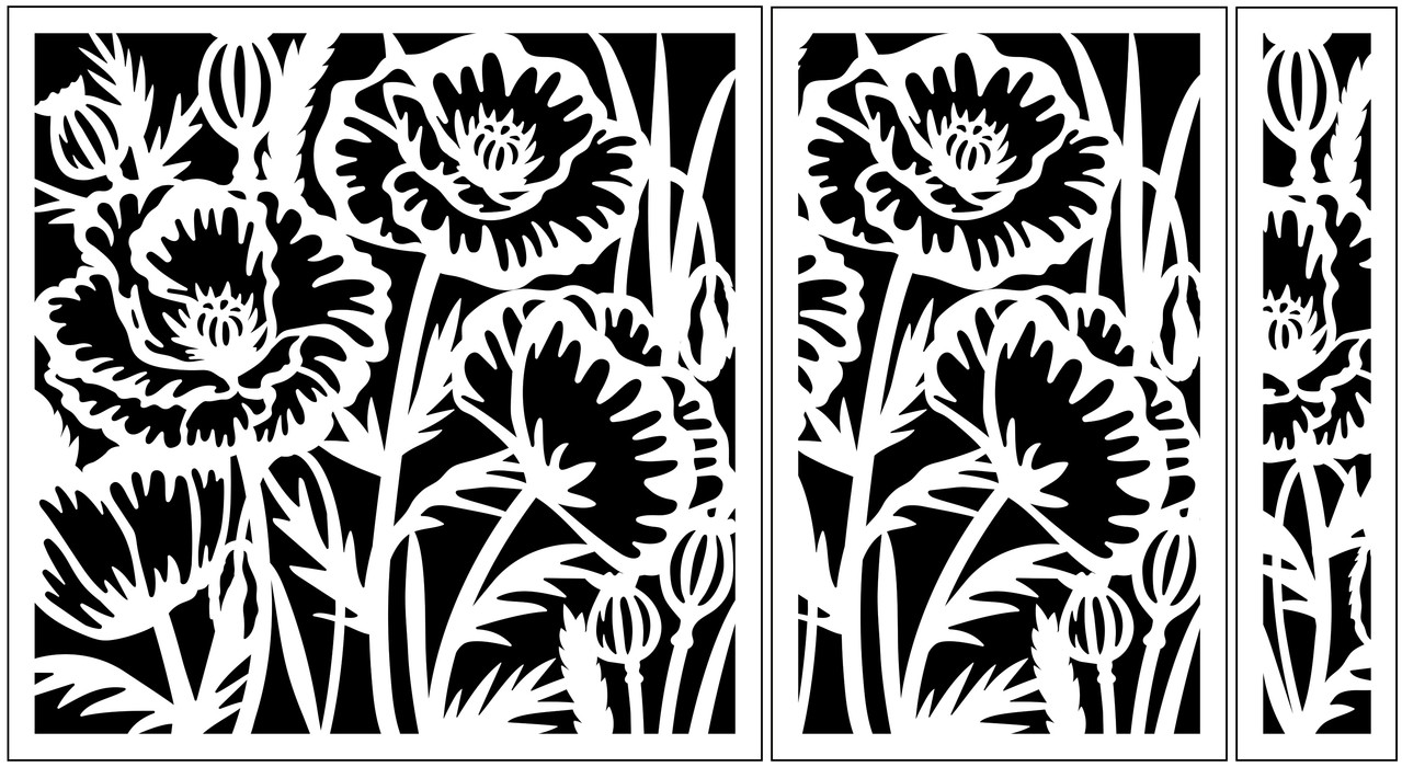 Creative Expressions Jamie Rodgers Stencil Poppy Garden (CEST075) (OUTLET)