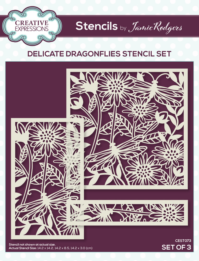 Creative Expressions Jamie Rodgers Stencil Delicate Dragonflies (CEST073) (OUTLET)