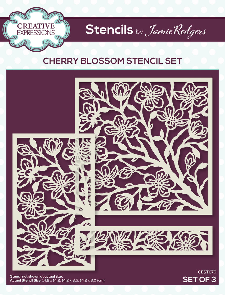 Creative Expressions Jamie Rodgers Stencil Cherry Blossom (CEST076) (OUTLET)