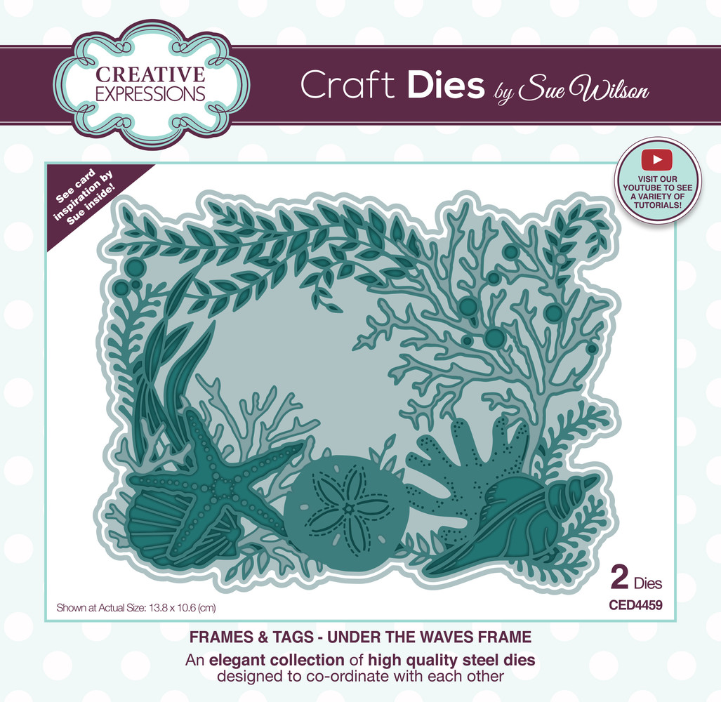 Creative Expressions Sue Wilson Craft Die Frames & Tags Under The Waves Frame (CED4459) (OUTLET)
