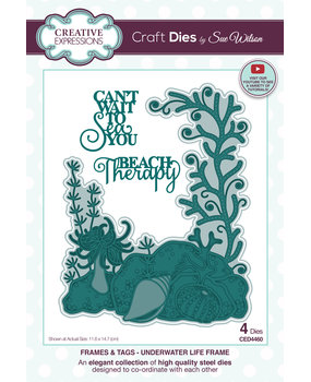 Creative Expressions Sue Wilson Craft Die Frames & Tags Underwater Life Frame (CED4460) (OUTLET)