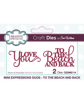 Creative Expressions Sue Wilson Craft Die Mini Expressions Duos To The Beach And Back (CEDME114) (OUTLET)