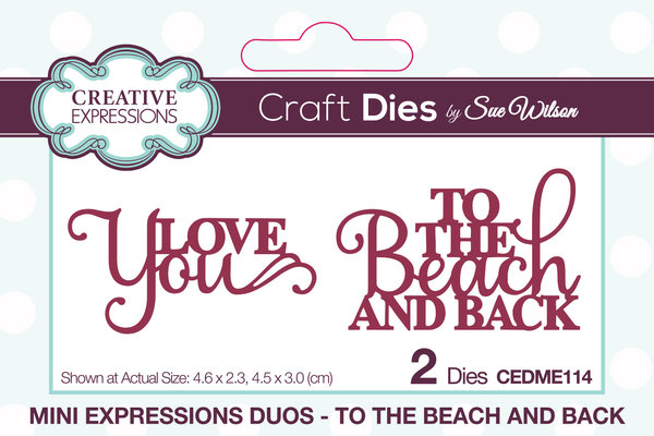 Creative Expressions Sue Wilson Craft Die Mini Expressions Duos To The Beach And Back (CEDME114) (OUTLET)