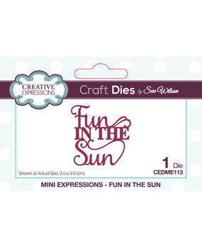 Creative Expressions Sue Wilson Craft Die Mini Expressions Fun In The Sun (CEDME113) (OUTLET)