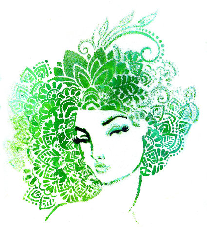 Creative Expressions Jane Davenport Stencil A4 Lace Face (CEJDST005) (OUTLET)