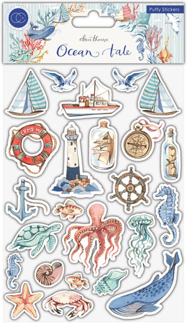 Craft Consortium Ocean Tale Puffy Stickers (CCSTKR004) (DISCONTINUED)
