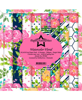 Paper Favourites Watercolor Floral 12x12 Inch Paper Pack (PF408) (DISCONTINUED)