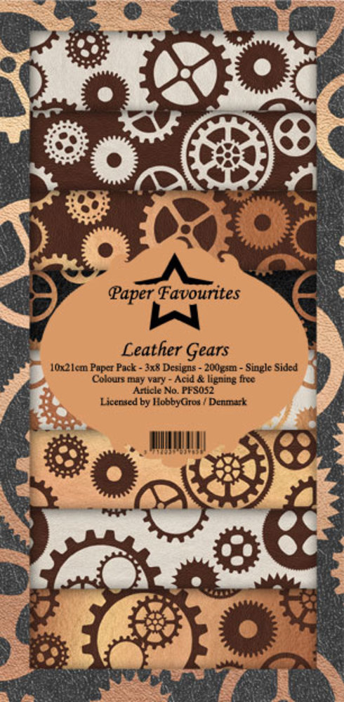 Paper Favourites Leather Gears Slim Paper Pack (PFS052) (DISCONTINUED)