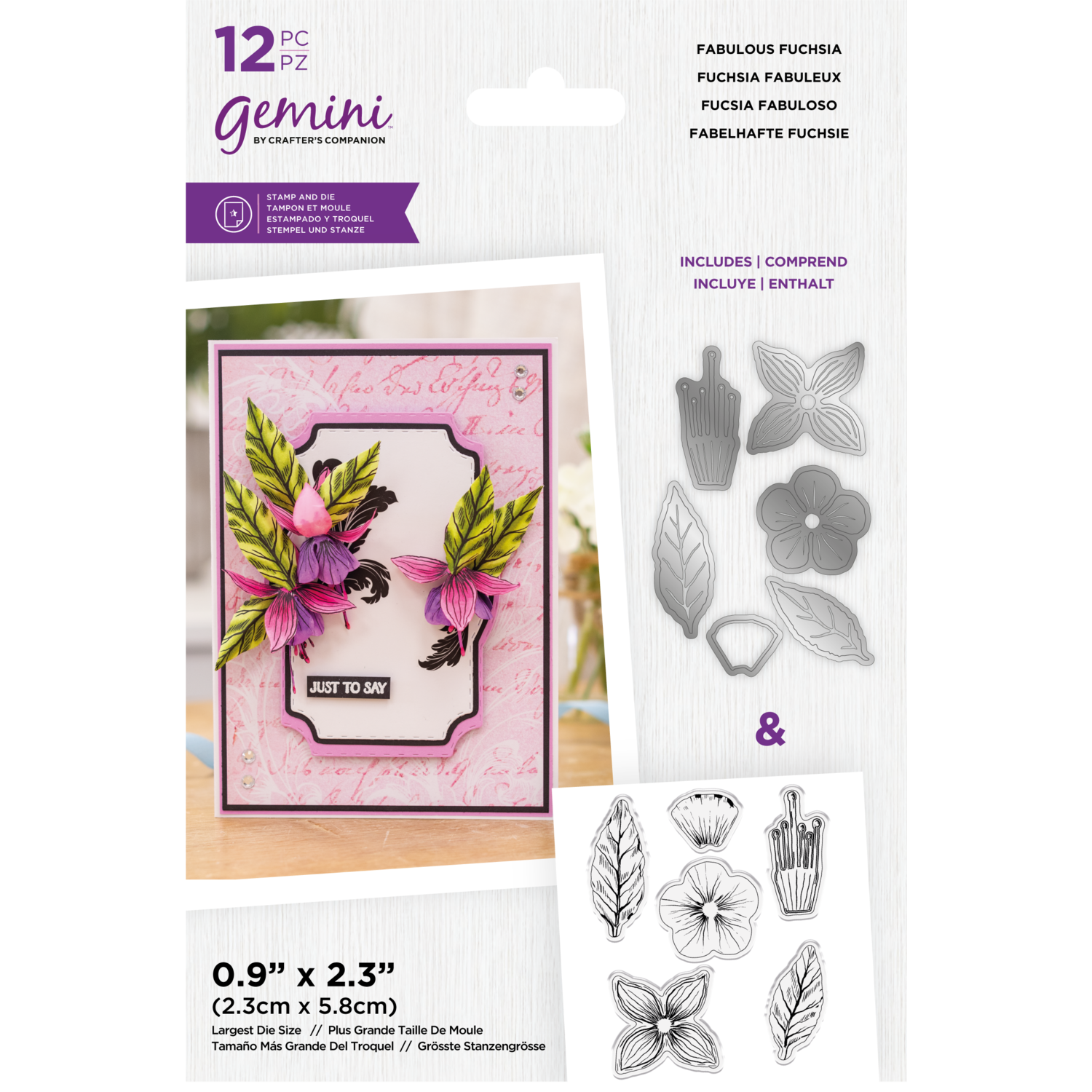 Gemini Decoupage Flower Stamp and Die - Delicate Lily