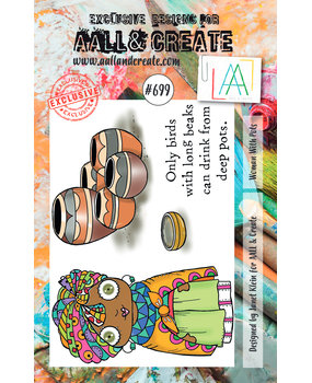 Aall and Create Stamp Set A7 Woman With Pots (AALL-TP-699) (DISCONTINUED)