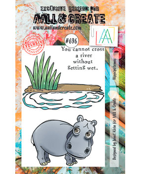 Aall and Create Stamp Set A7 Hippopotamus (AALL-TP-696) (DISCONTINUED)