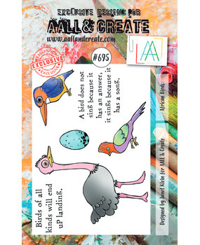 Aall and Create Stamp Set A7 African Birds (AALL-TP-695) (DISCONTINUED)
