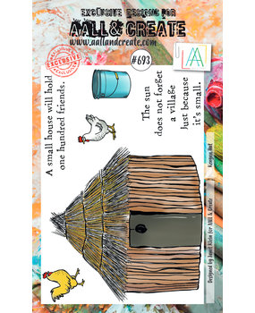 Aall and Create Stamp Set A6 Kenyan Hut (AALL-TP-693) (DISCONTINUED)