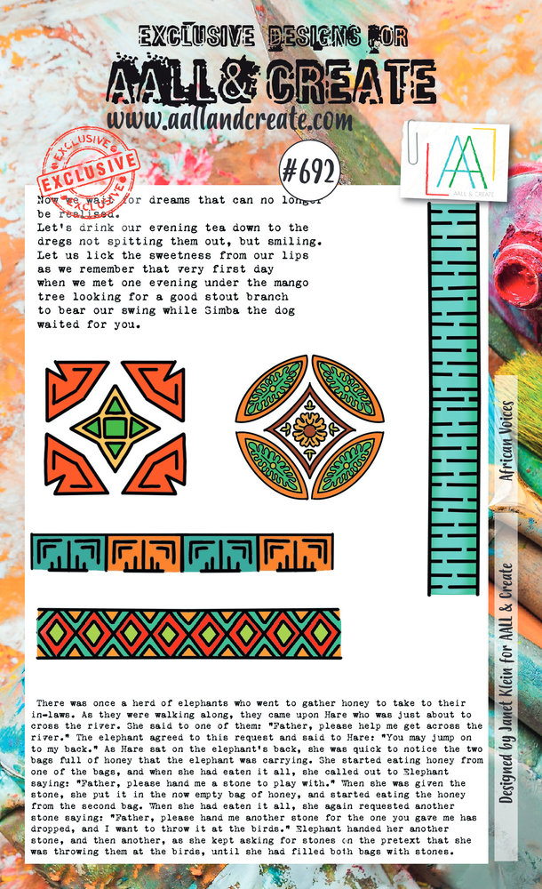 Aall and Create Stamp Set A6 African Voices (AALL-TP-692) (DISCONTINUED) Aall and Create Stamp Set A6 African Voices (AALL-TP-692) (DISCONTINUED)