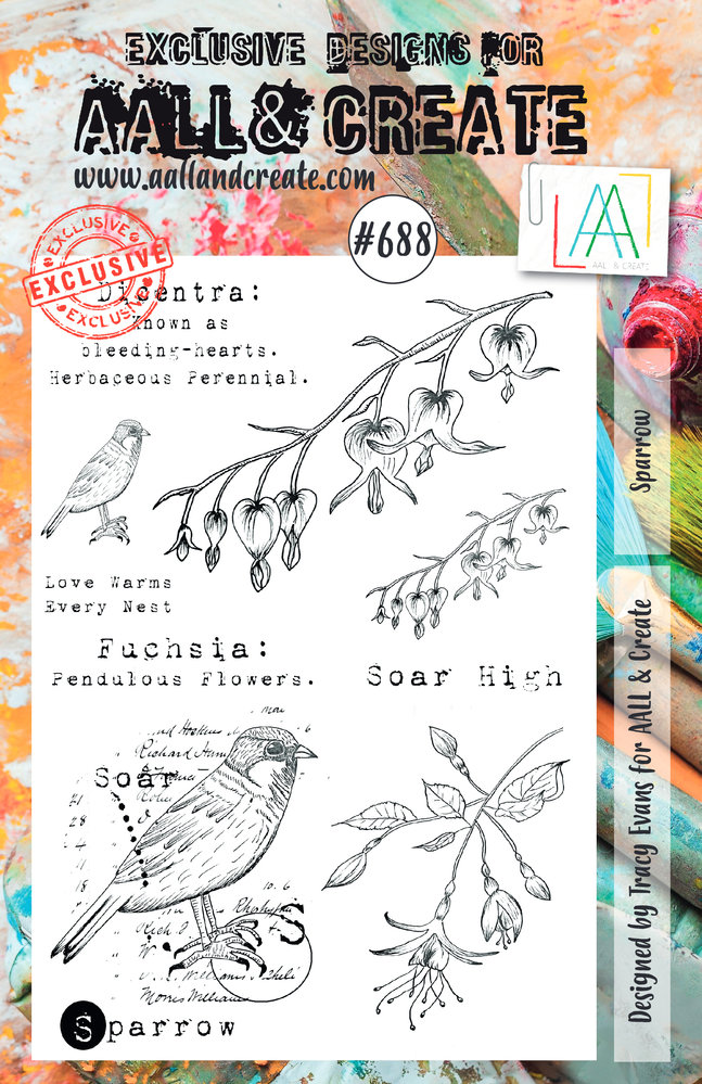 Aall and Create Stamp Set A5 Sparrow (AALL-TP-688) (DISCONTINUED) Aall and Create Stamp Set A5 Sparrow (AALL-TP-688) (DISCONTINUED)