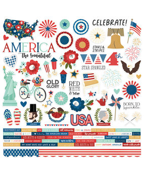 Simple Stories America the Beautiful Cardstock Sticker (18101) (DISCONTINUED)