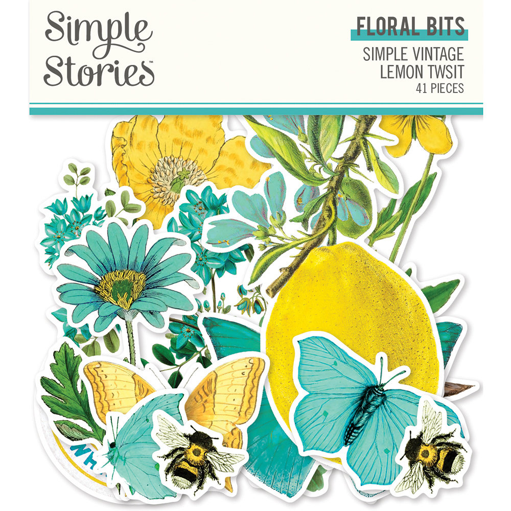 Simple Stories Simple Vintage Lemon Twist Floral Bits (15222) (DISCONTINUED)