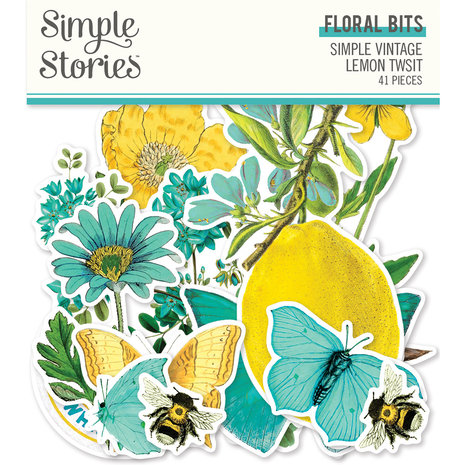 Simple Stories Simple Vintage Lemon Twist Floral Bits (15222) (DISCONTINUED)