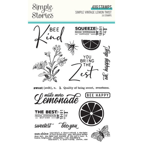 Simple Stories Simple Vintage Lemon Twist Clear Stamps (15229) (DISCONTINUED)