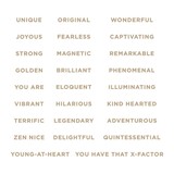 Spellbinders Stitched Alphabet Glimmer Descriptors Glimmer Hot Foil Plate (GLP-328) (OUTLET)