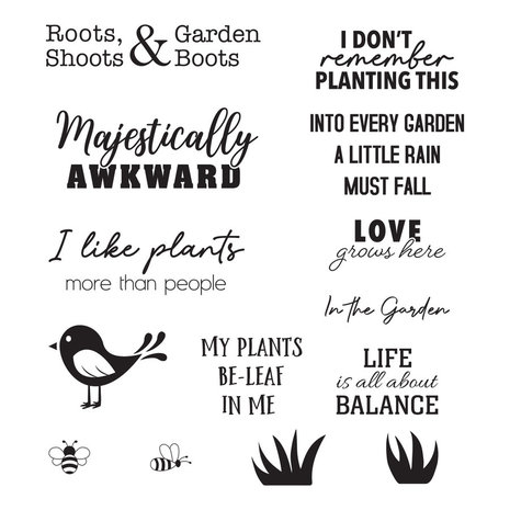 Spellbinders Around the Garden Clear Stamp (STP-123) (OUTLET)