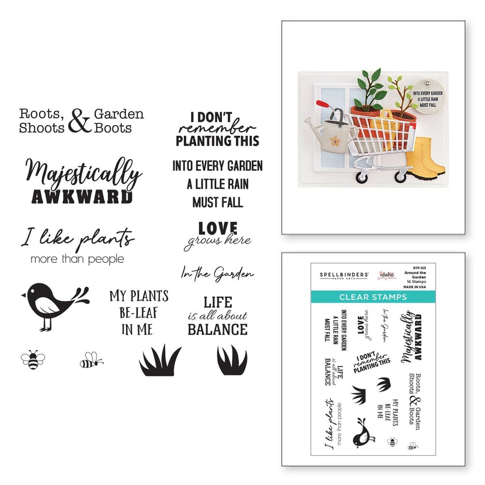 Spellbinders Around the Garden Clear Stamp (STP-123) (OUTLET)