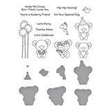 Spellbinders Playful Koalas Stamp & Die Set (SDS-173) (OUTLET)