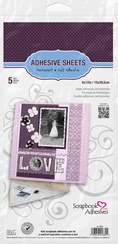Scrapbook Adhesives Adhesive Sheets 6x12 Inch (5pcs) (01682-36) (DISCONTINUED)