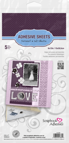 Scrapbook Adhesives Adhesive Sheets 6x12 Inch (5pcs) (01682-36) (DISCONTINUED)