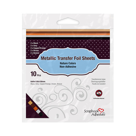 Scrapbook Adhesives Metallic Transfer Foil Sheets 6x6 Inch Nature Colors (10pcs) (01419-10) (DISCONTINUED) Scrapbook Adhesives Metallic Transfer Foil Sheets 6x6 Inch Nature Colors (10pcs) (01419-10) (DISCONTINUED)