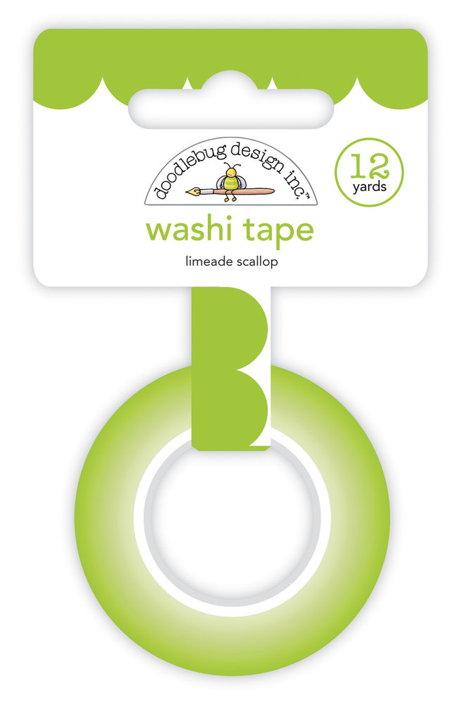 Doodlebug Design Limeade Scallop Washi Tape (7699) (OUTLET)