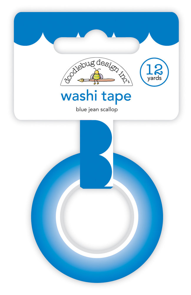 Doodlebug Design Blue Jean Scallop Washi Tape (7702) (DISCONTINUED) Doodlebug Design Blue Jean Scallop Washi Tape (7702) (DISCONTINUED)