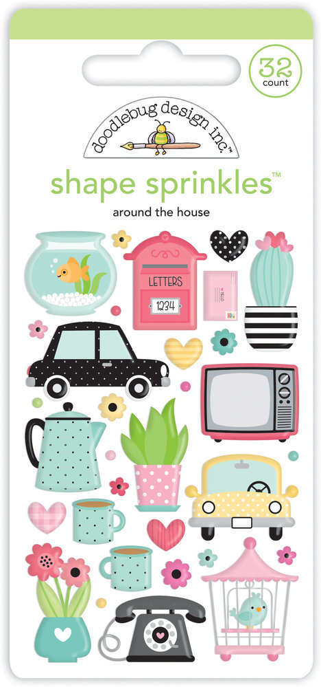 Doodlebug Design Around The House Shape Sprinkles (7349) (DISCONTINUED) Doodlebug Design Around The House Shape Sprinkles (7349) (DISCONTINUED)