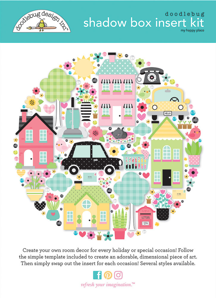 Doodlebug Design My Happy Place Shadow Box Insert Kit (7789) (DISCONTINUED)